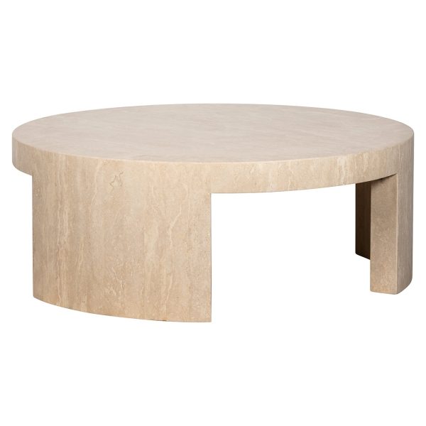 Salontafel rond Biltmore Italian beige Travertine (Beige) Richmond Interiors