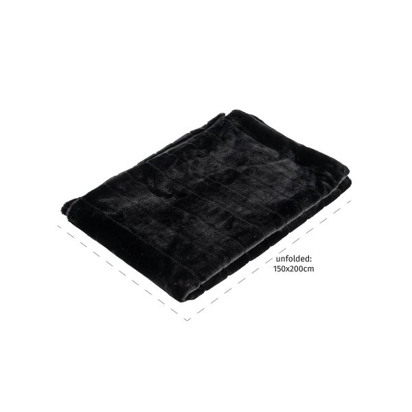 Furry blanket Katie (Black) Richmond Interiors - Afbeelding 4