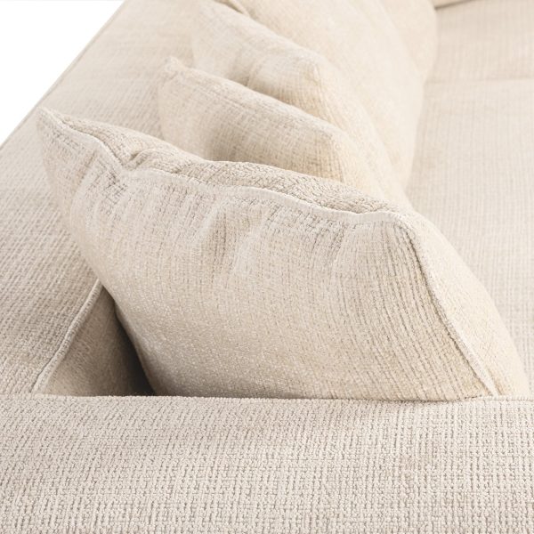 Hoekbank Lusso beige chenille (Niagara 902 beige Chenille) Richmond Interiors - Afbeelding 9