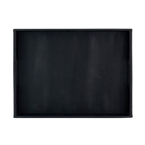 Dienblad Blane zwart croco set van 2 (Black) Richmond Interiors - Afbeelding 8