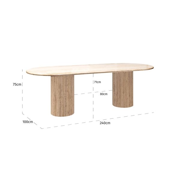 Eettafel La Cantera ovaal 240 (Beige) Richmond Interiors - Afbeelding 5