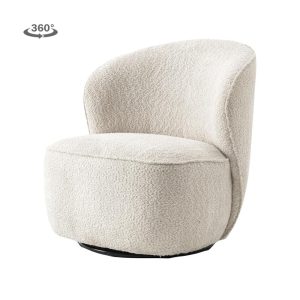 Belvi Fauteuil - fabric AJ3019-08 Cream (draaibaar) Tower Living