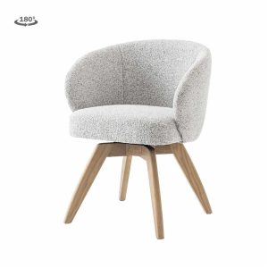 Brescia Armstoel - fabric Puente 09 light grey (draaibaar) Tower Living