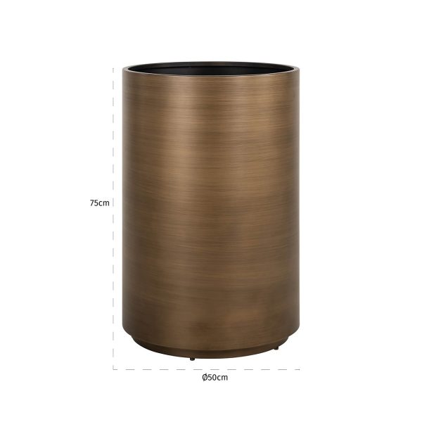 Plantenbak Dira 50Ø (Brushed Gold) Richmond Interiors - Afbeelding 2