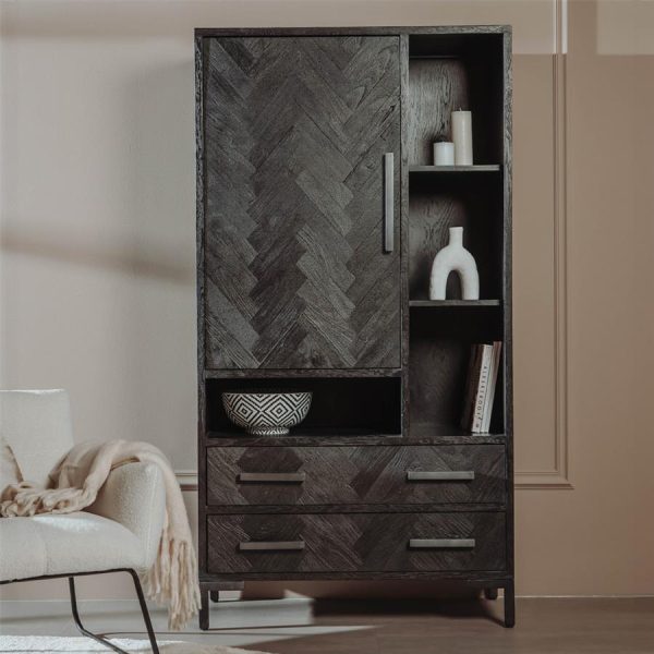 Ziano 1 dr / 2 drws cabinet 100x45x190 Tower Living - Afbeelding 2