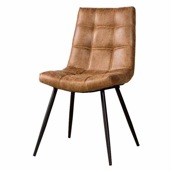 Navarra sidechair - fabric T-cognac Tower Living