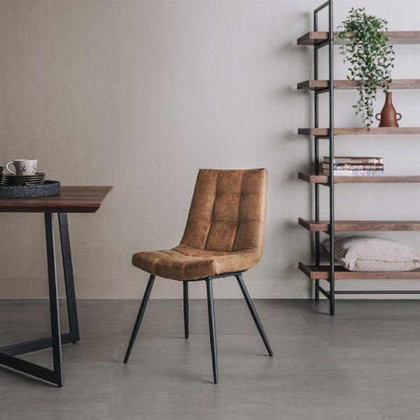 Navarra sidechair - fabric T-cognac Tower Living - Afbeelding 2