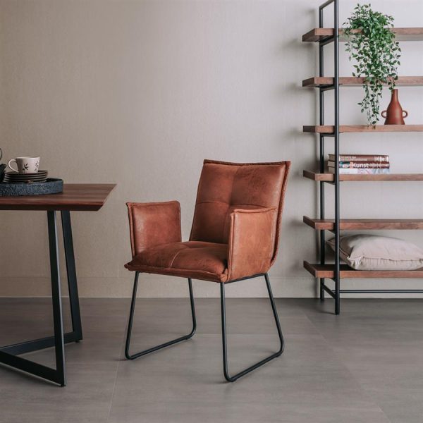 Seda armchair - fabric cherokee 8 cognac Tower Living - Afbeelding 2