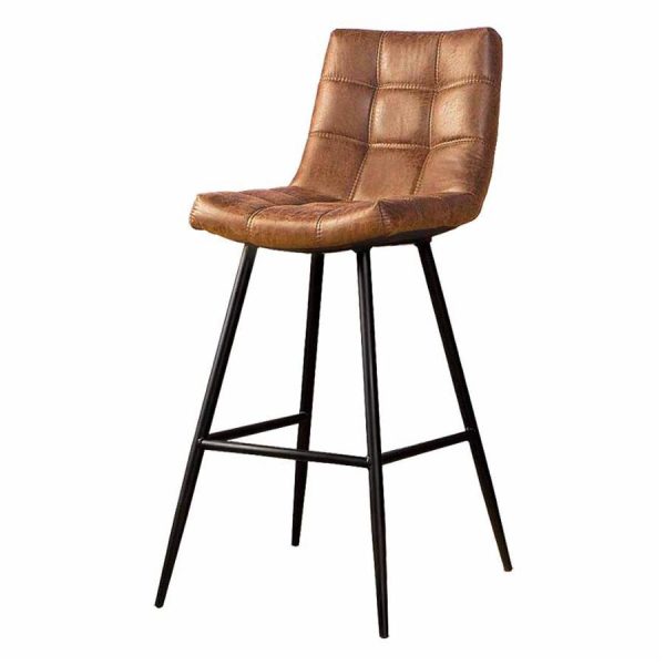 Navarra barstool - fabric T-cognac Tower Living - Afbeelding 4