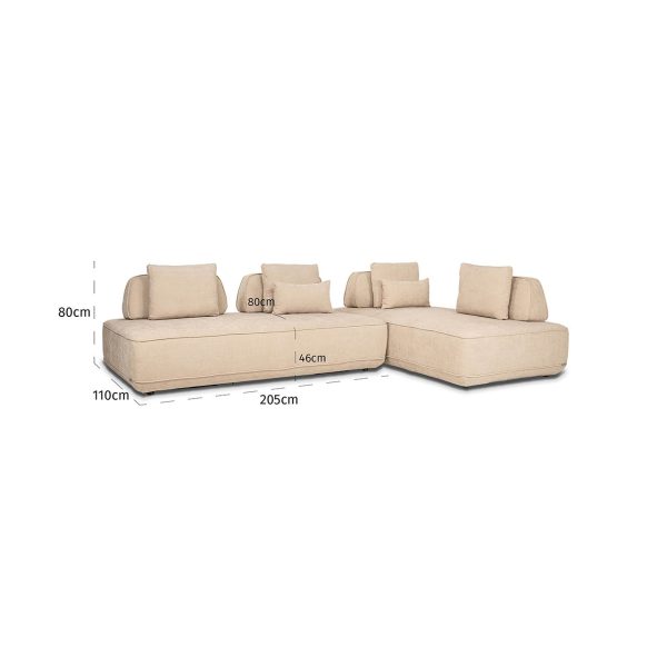 Bank Tudor met losse rugleuning sand olympus (Sand olympus) Richmond Interiors - Afbeelding 5