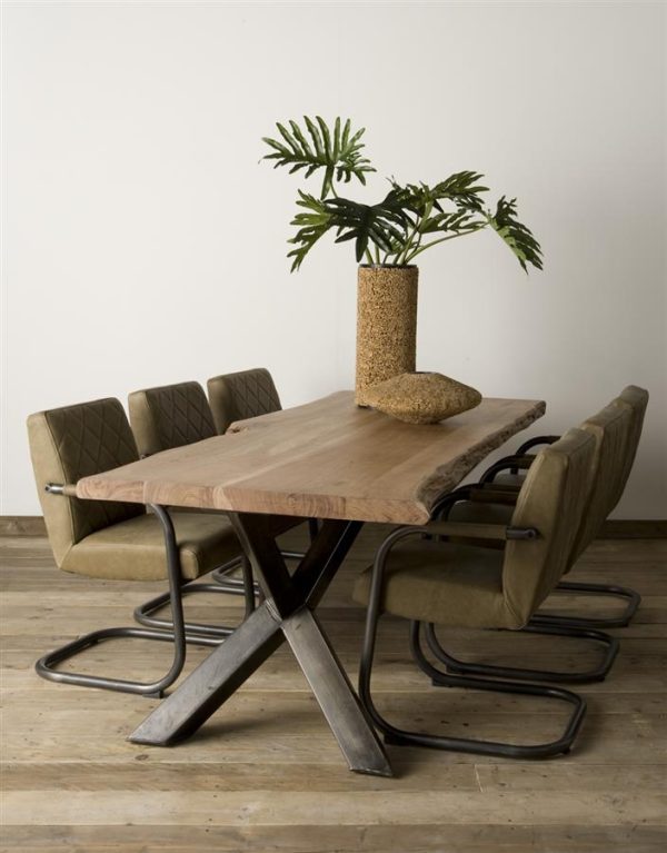Yunta Tree-trunk dining table 240x100 - top 6/3 Tower Living - Afbeelding 2