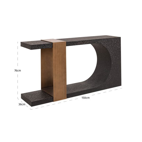 Wandtafel Bazel (Black/gold) Richmond Interiors - Afbeelding 4