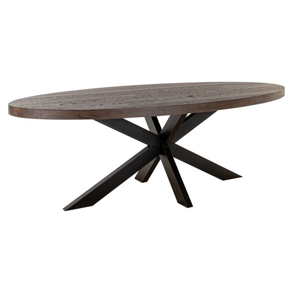 Eettafel Watson bruin 235 incl. spider leg black (Dark brown) Richmond Interiors