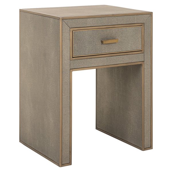 Nachtkastje Bloomville 1-lade incl. glas (Brown) Richmond Interiors