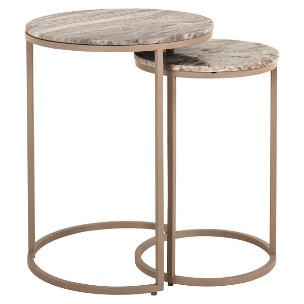 Bijzettafel Fairfax set van 2 (Stone) Richmond Interiors - Afbeelding 2
