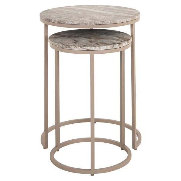 Bijzettafel Fairfax set van 2 (Stone) Richmond Interiors - Afbeelding 3