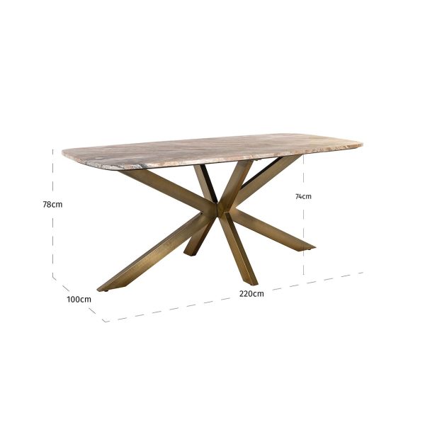 Eettafel Bottega 220 deens ovaal (White) Richmond Interiors - Afbeelding 5