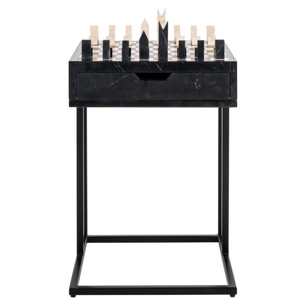 Schaaktafel Davos 1-lade (Black) Richmond Interiors - Afbeelding 2