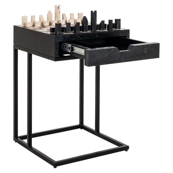 Schaaktafel Davos 1-lade (Black) Richmond Interiors - Afbeelding 4