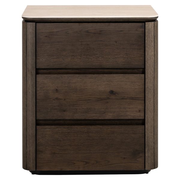 Nachtkastje Ritz 3-lades (Brown) Richmond Interiors - Afbeelding 3