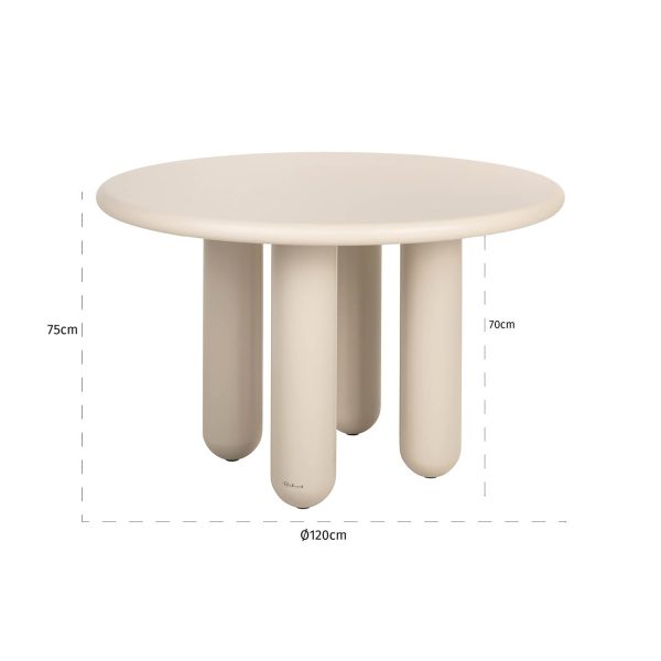 Eettafel Calma 120Ø (Beige) Richmond Interiors - Afbeelding 4