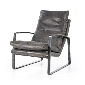 Fauteuil Lex - antraciet vintage leer Eleonora