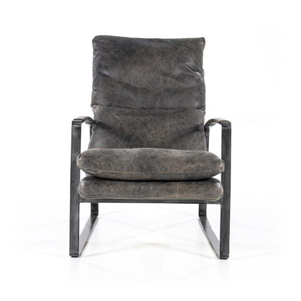 Fauteuil Lex - antraciet vintage leer Eleonora - Afbeelding 4