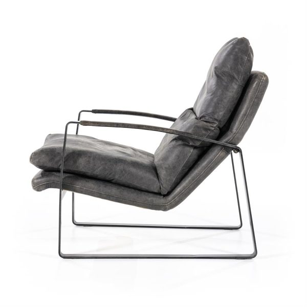 Fauteuil Lex - antraciet vintage leer Eleonora - Afbeelding 5