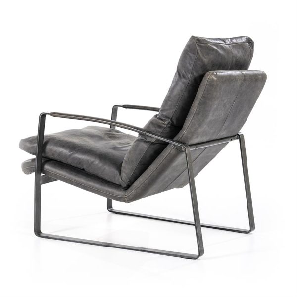 Fauteuil Lex - antraciet vintage leer Eleonora - Afbeelding 6