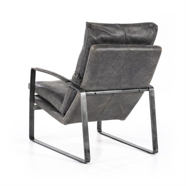 Fauteuil Lex - antraciet vintage leer Eleonora - Afbeelding 7