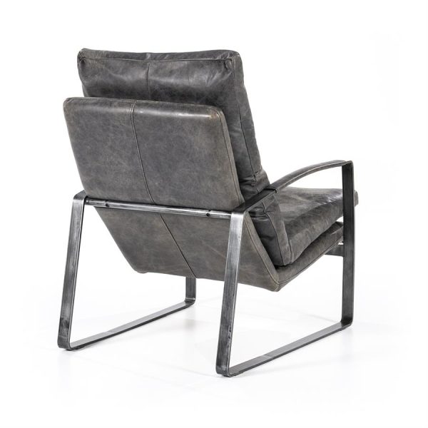 Fauteuil Lex - antraciet vintage leer Eleonora - Afbeelding 9