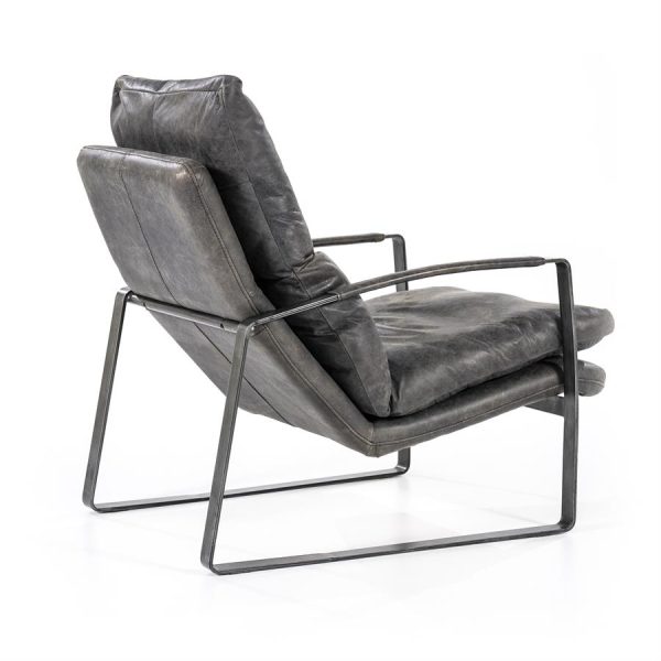 Fauteuil Lex - antraciet vintage leer Eleonora - Afbeelding 10