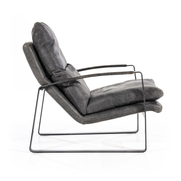 Fauteuil Lex - antraciet vintage leer Eleonora - Afbeelding 11