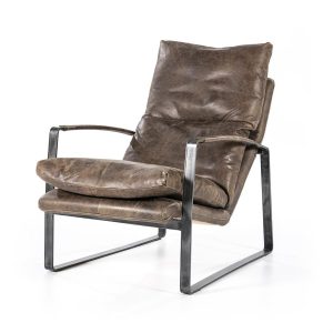 Fauteuil Lex - donkerbruin vintage leer Eleonora