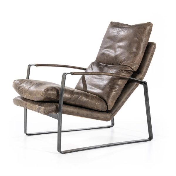 Fauteuil Lex - donkerbruin vintage leer Eleonora - Afbeelding 2
