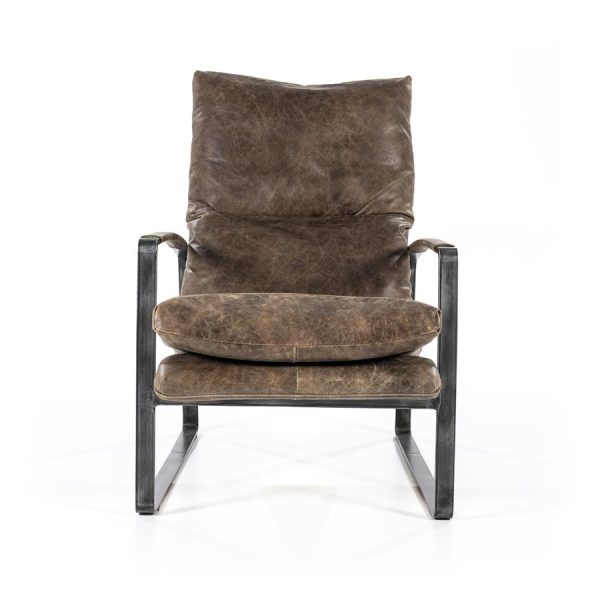 Fauteuil Lex - donkerbruin vintage leer Eleonora - Afbeelding 4
