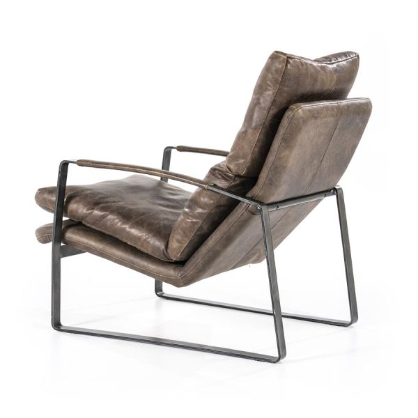 Fauteuil Lex - donkerbruin vintage leer Eleonora - Afbeelding 6