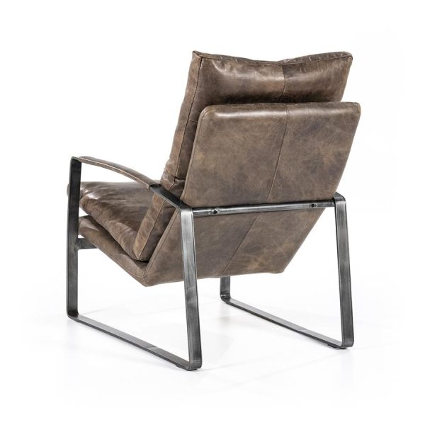 Fauteuil Lex - donkerbruin vintage leer Eleonora - Afbeelding 7
