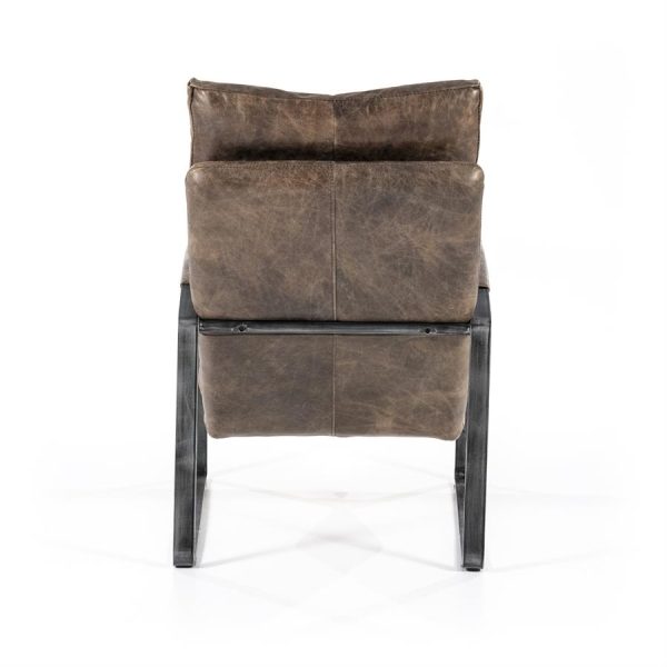 Fauteuil Lex - donkerbruin vintage leer Eleonora - Afbeelding 8