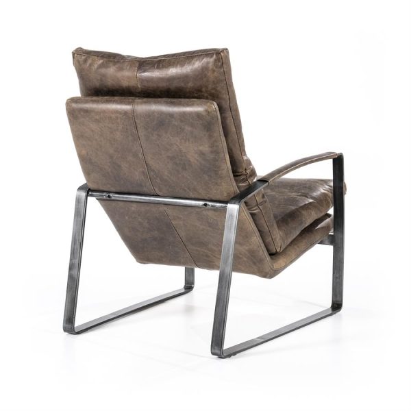 Fauteuil Lex - donkerbruin vintage leer Eleonora - Afbeelding 9