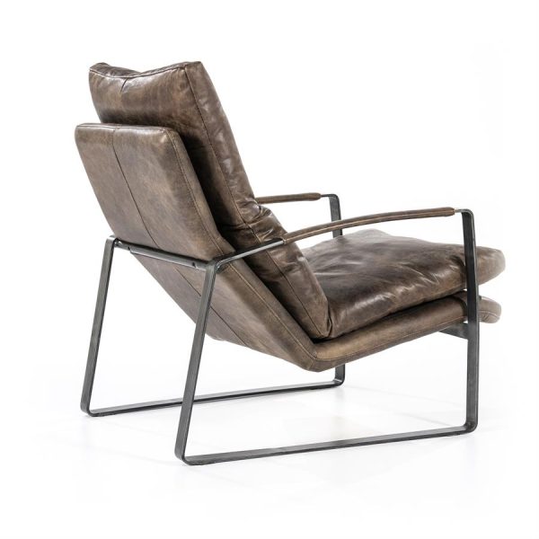 Fauteuil Lex - donkerbruin vintage leer Eleonora - Afbeelding 10