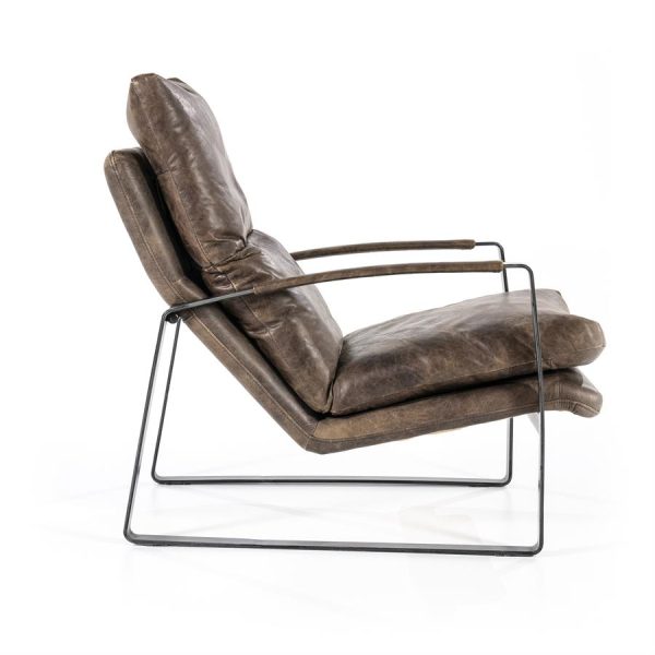 Fauteuil Lex - donkerbruin vintage leer Eleonora - Afbeelding 11