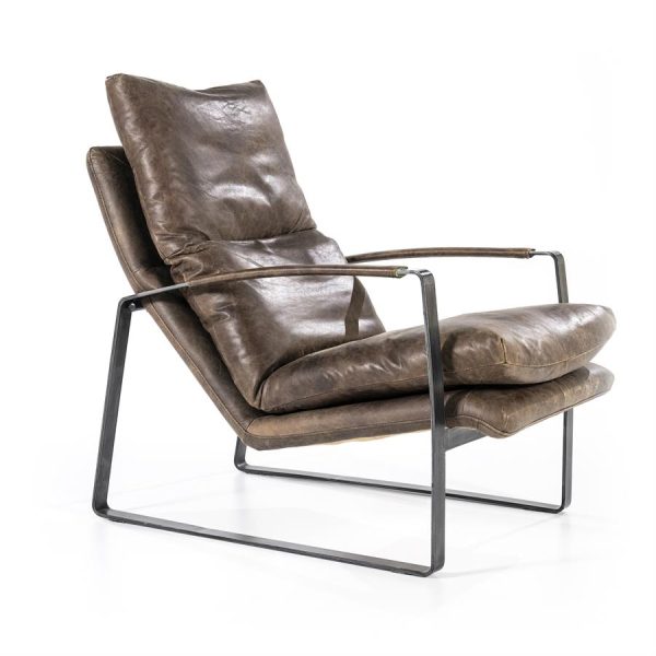 Fauteuil Lex - donkerbruin vintage leer Eleonora - Afbeelding 12