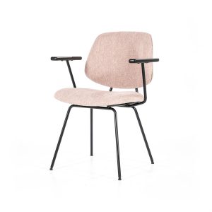 Stoel Lynn met arml - roze fletcher Eleonora