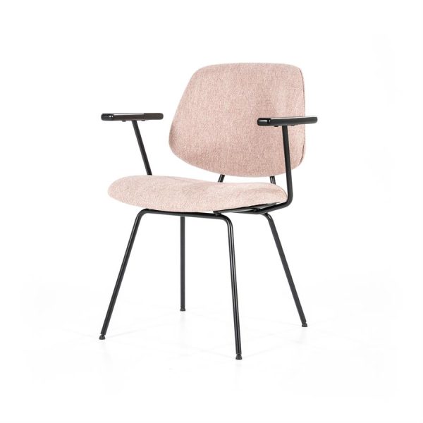 Stoel Lynn met arml - roze fletcher Eleonora