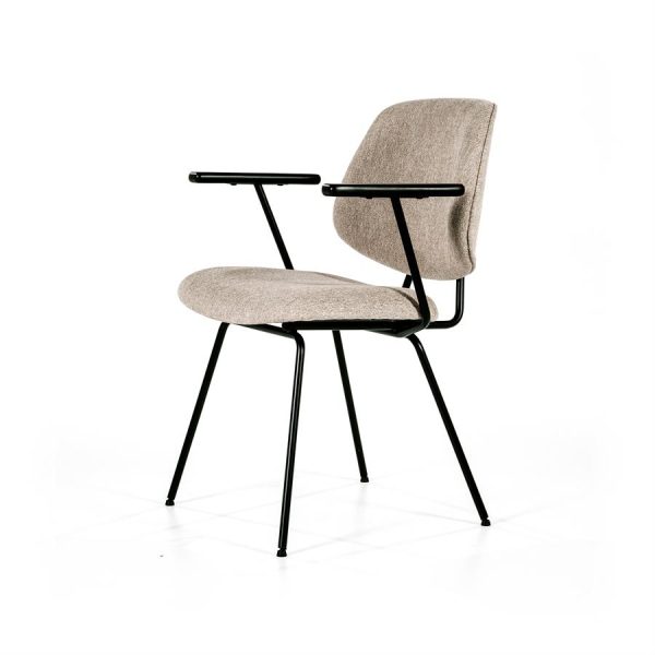 Stoel Lynn met arml - beige fletcher Eleonora - Afbeelding 2
