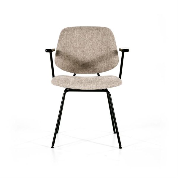Stoel Lynn met arml - beige fletcher Eleonora - Afbeelding 4