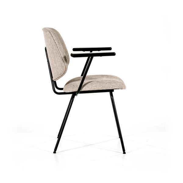 Stoel Lynn met arml - beige fletcher Eleonora - Afbeelding 11