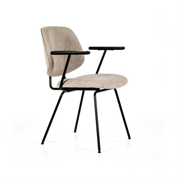 Stoel Lynn met arml - beige fletcher Eleonora - Afbeelding 12