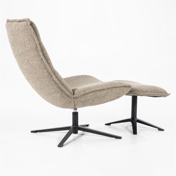 Fauteuil Marcus met voetenbank- licht grijs Baquer Eleonora - Afbeelding 10